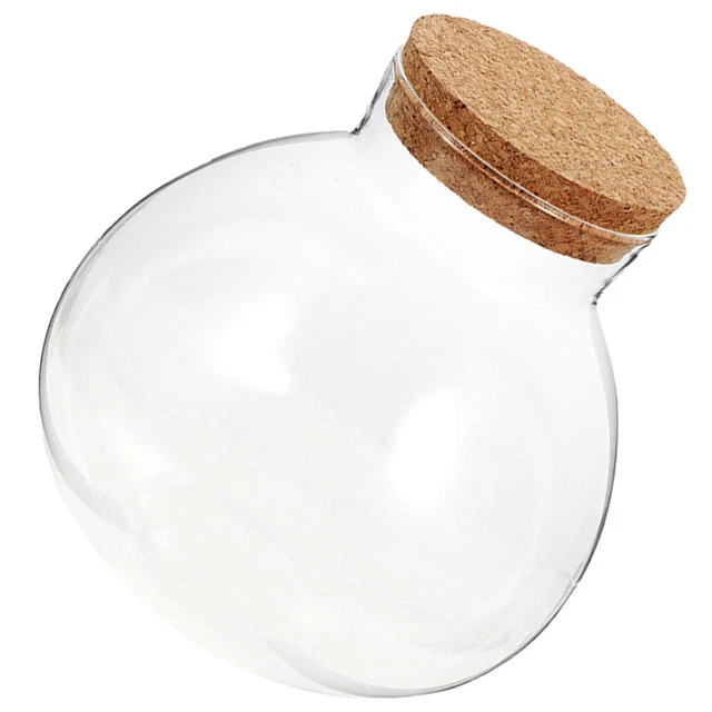Jorzer Glas-Terrarium Mit Korkdeckel – 1600 Ml, Große Öffnung Für Sukkulenten & Deko
