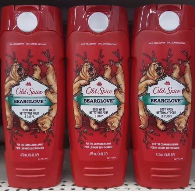 3 X ANTIGUO GUANTE DE OSO ESPECIAS Body Wash Gel de ducha (16 OZ)