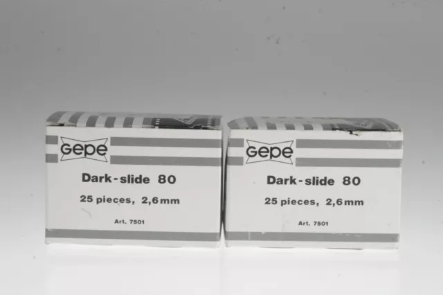 Gepe Dark Slide 80 Diarahmen 2,6mm stark, 2 Pakete a 25 Stück #7501