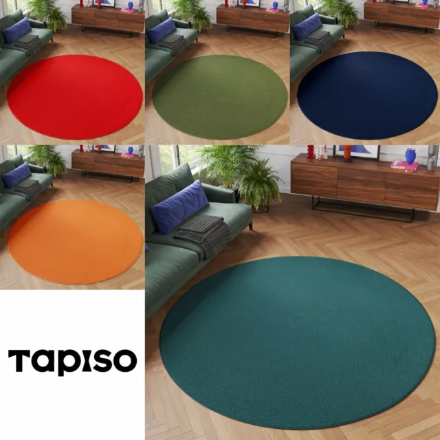 Rund Teppich Kurzflor Modern Indoor Outdoor Wohnzimmer Schlafzimmer ÖKOTEX