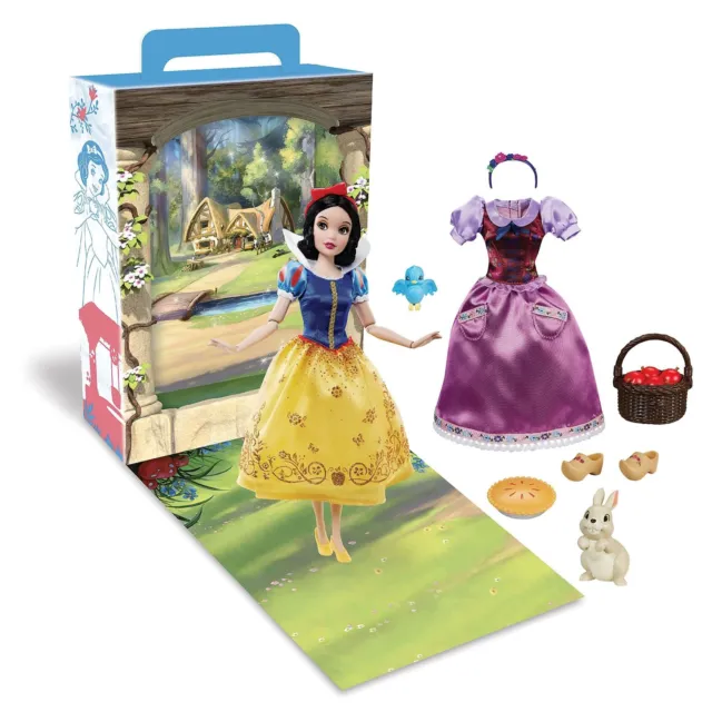 Disney Snow White Storybook Doll Princess Toy, Dress and Kids Colouring Pack