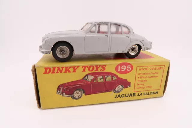 Dinky Toys 195 * Jaguar 3.4 Litre Saloon * Ovp * 1962 * Grey