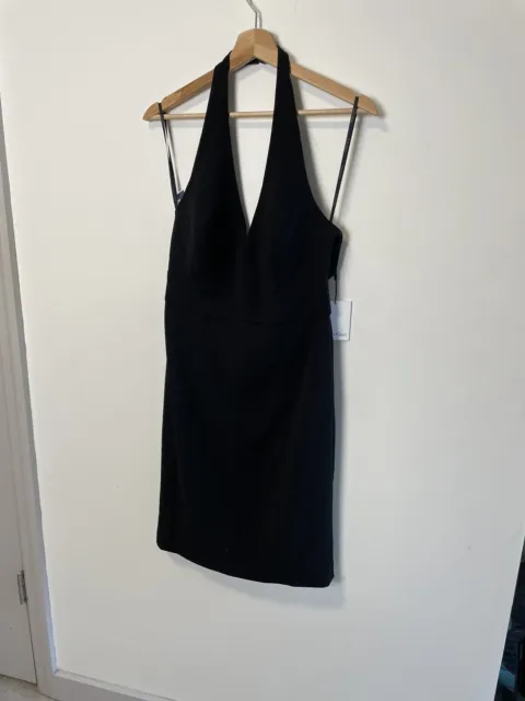 Calvin Klein Little Black Dress Size 6 Halterneck Built In Bra