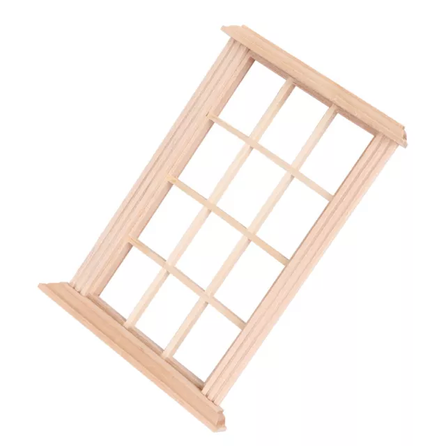 Miniature Unpainted Wooden Window Frames - DIY Craft Painting (1/12 Scale) 3