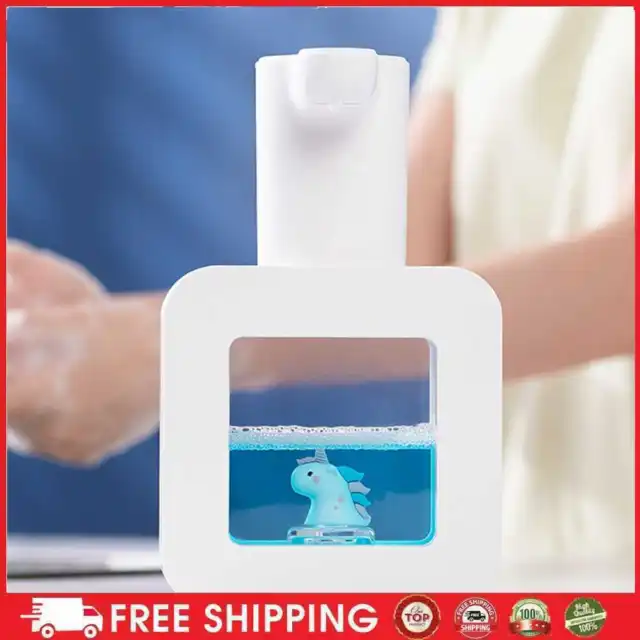 Cartoon Cute Pet distributore di sapone liquido distributore di sapone espanso per bagno (bianco)