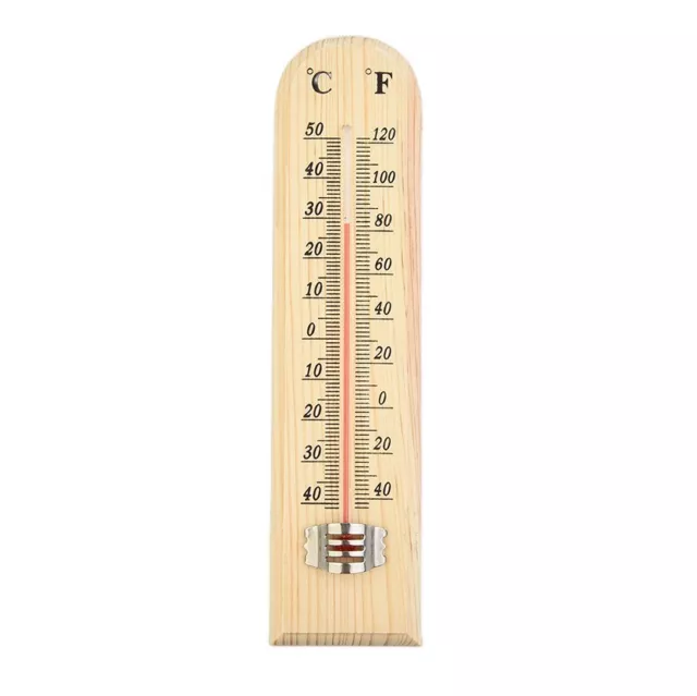 Wall Thermometer Traditional Wooden Patio Shed Temperature Thermometer 1*