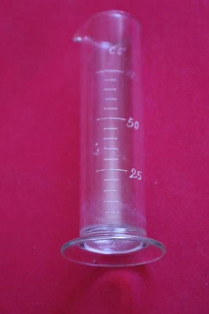 Top-Zustand: Alter Messbecher aus Glas (15 cm hoch) Medizin / Chemie / Apotheke