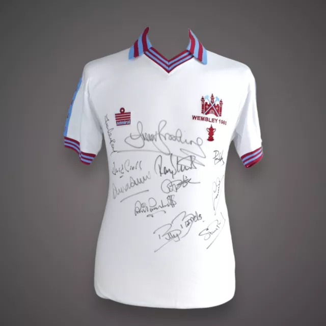 West Ham United 1980 FA Cup Winners  Shirt Signed By All 11 Players Superb £249