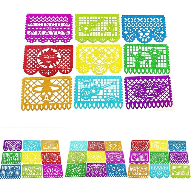Grande Bannière Picado Mexicain En Papier - Fête Anniversaire Mexicaine - FIESTACONNECT