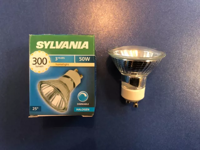 SYLVANIA HI-SPOT ES50 50W 230V GU 10 BIANCO CALDO ALLUVIONE 25° DIMMERABILE 3.000h!!!