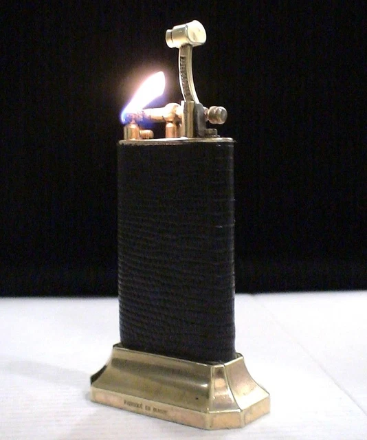 BRIQUET ANCIEN DUNHILL Unique Table Desk Fuel Lighter Feuerzeug