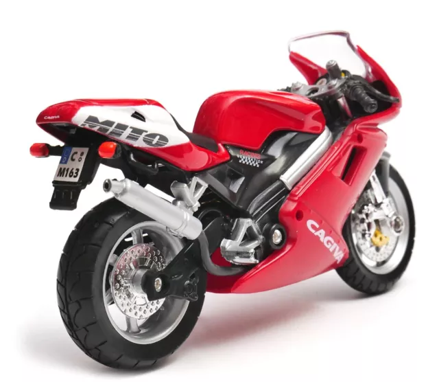 Cagiva Mito 125 Italian Sport Bike Motorcycle Model Toy Diecast Red 1:18 Welly