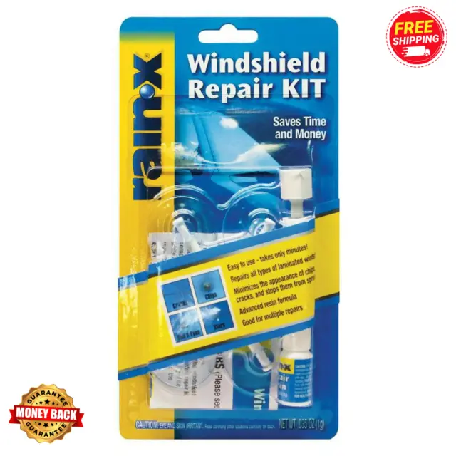 Rain‑X 600001 Windshield Repair Kit, for Cracks, Stars, Chips & Bull's-Eyes