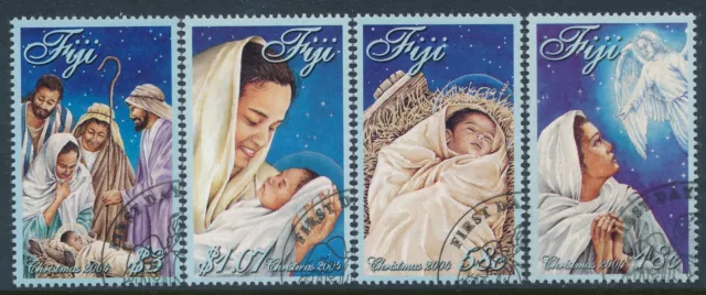 2004 Fiji Christmas Set Of 4 Fine Used