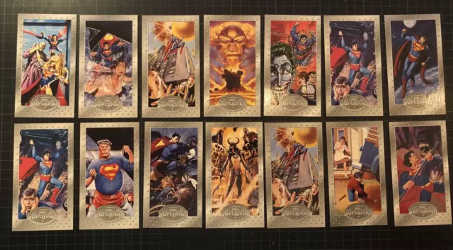 1994 SkyBox Superman: The Man of Steel Platinum Series x 14 cards NM