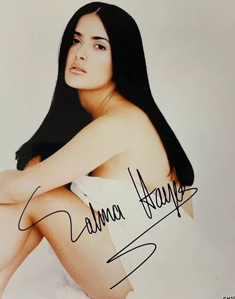 Selma Hayek signed 8 x 10 photo.  Todd Mueller Autographs COA