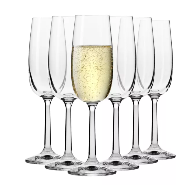 Krosno Pure Coupes Flute de Champagne Verre | Lot 6 | 170 ml | Lave-vaisselle