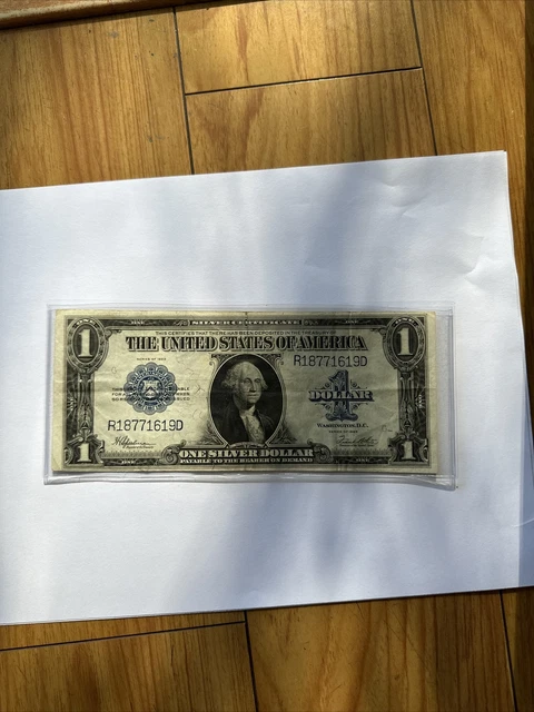 1923 Silver Certificate One Dollar Large Size Note Blue Seal