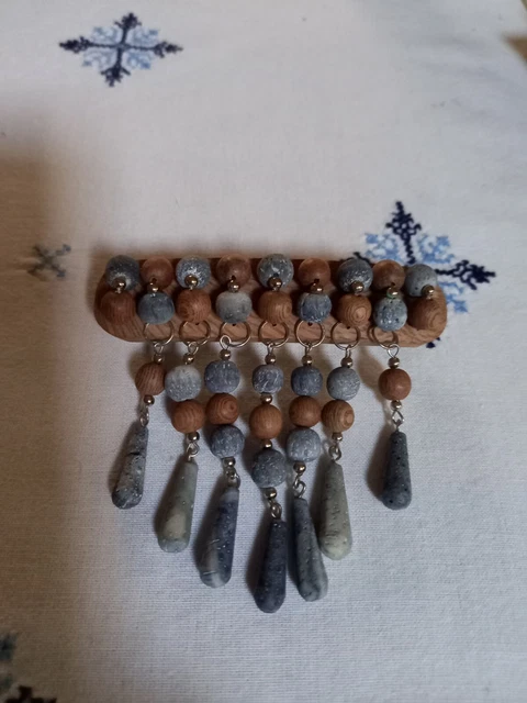 Barrette En Corail Bleu