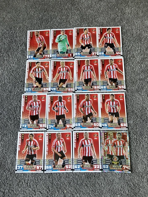 Sunderland FC Topps Match Attax Fußball Karten Konvolut x16 Karten | 14/15