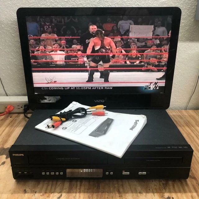 PHILIPS DVP334VB/F7 DVD Vcr Vhs Recorder Player Combo Tested + Manual