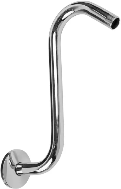 Shower Head Extension Arm with Flange,"S" Shaped Shower Head Riser Extension Arm