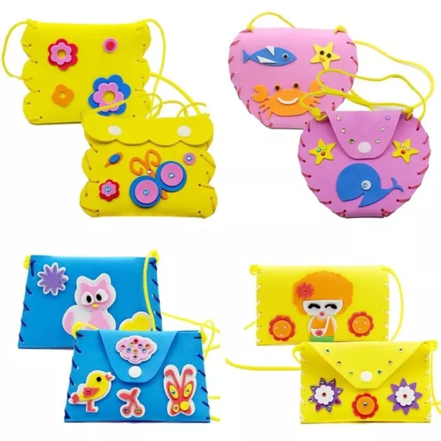 Pack Kids Toys Handicraft Bag DIY Purses Handmade Craft Kids Sewing Bags