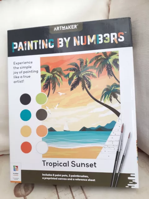 Artmaker Tropical Sunset Painting by Numbers Set