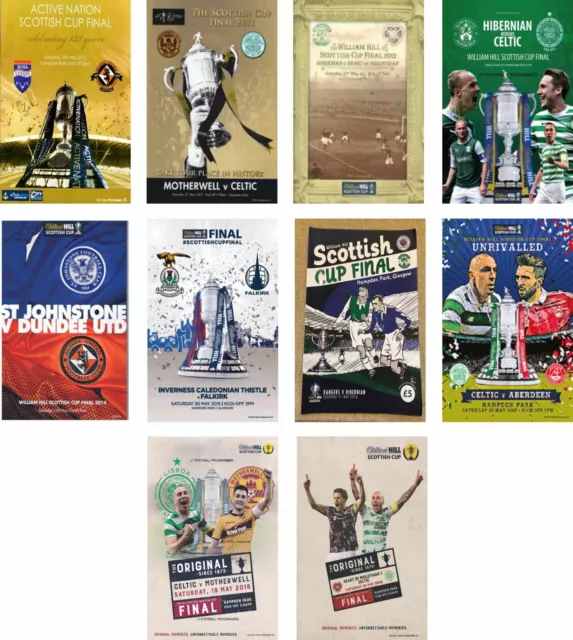 Scottish Cup Final Prgramme Cover Fridge Magnet 2010 To 2019