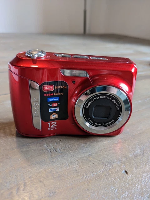 Kodak EasyShare C143 12MP Digital Camera - Red (+ case, SD Card and USB cable)