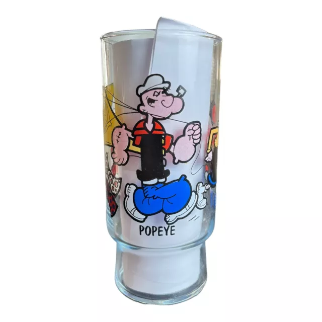 Popeye Bluto Swee Pea Olive Oyl 1978 Vintage Promo Glass King Productions