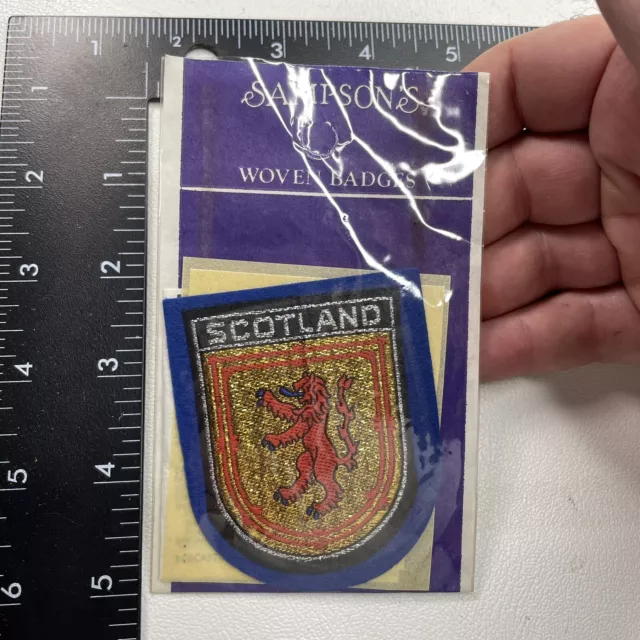 Sampson Souvenir Woven Badge SCOTLAND Patch In Package 24NY