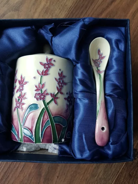 Old Tupton Ware Lavender  Design Honey Pot With Spoon  New Other Boxed