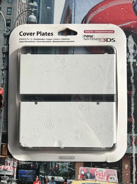 Cover Plates Super Mario Blanche N•23 - New 3DS Nintendo Coque Mario Luigi Blanc