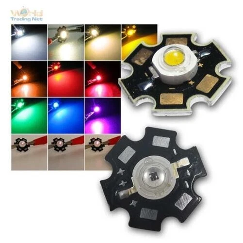 Highpower LED 3 Watt A Star Scheda Elettronica, Potenza Emitter Chip, 3W Leds