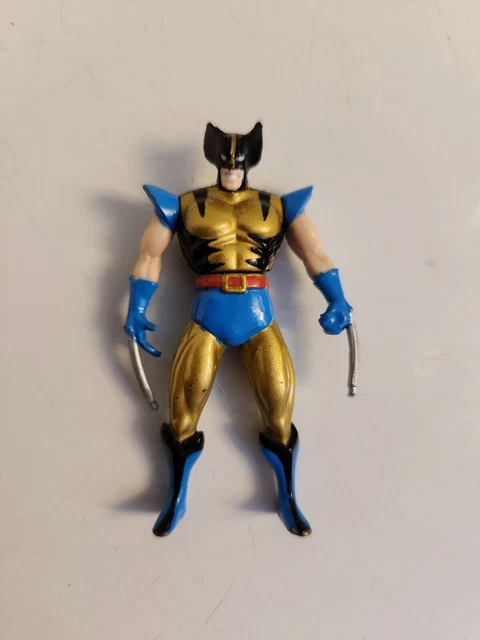 ToyBiz Marvel Gold Wolverine X-Men Steel Mutants Die Cast 2.5" Figure 1994