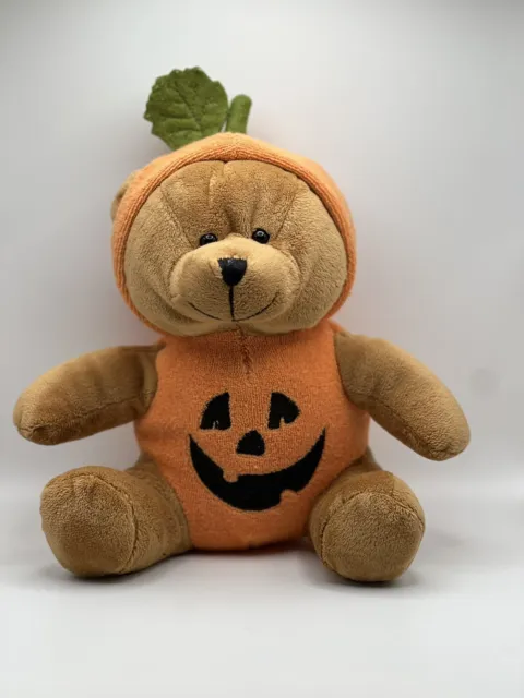 Hallmark 8" Teddy Bear Pumpkin Costume Jack O Lantern Plush Stuffed Halloween