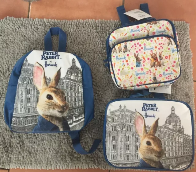 Borsa pranzo Harrods Peter Rabbit - zaino - borsa scooter nuova con etichette