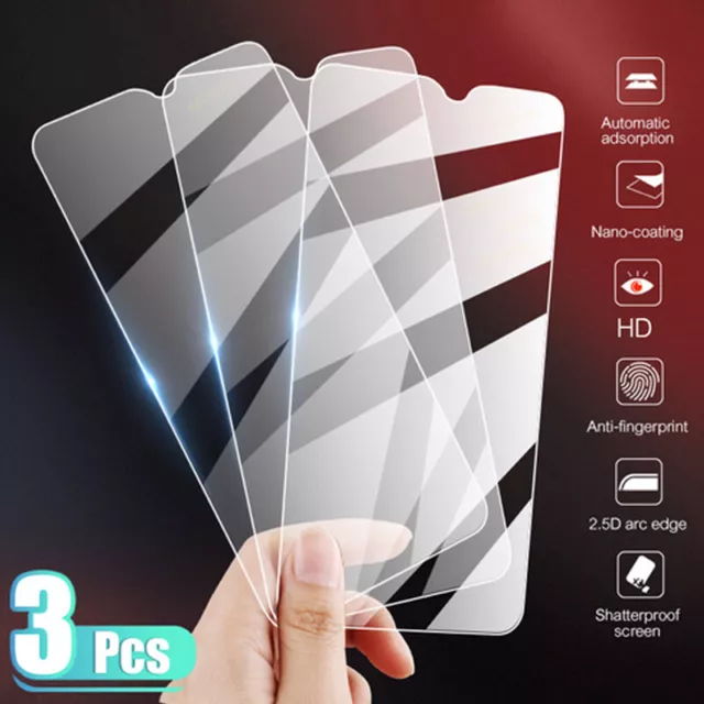 3 Pcs 9H Premium Real Tempered Glass Film Screen Protector Cover For Smart Phone