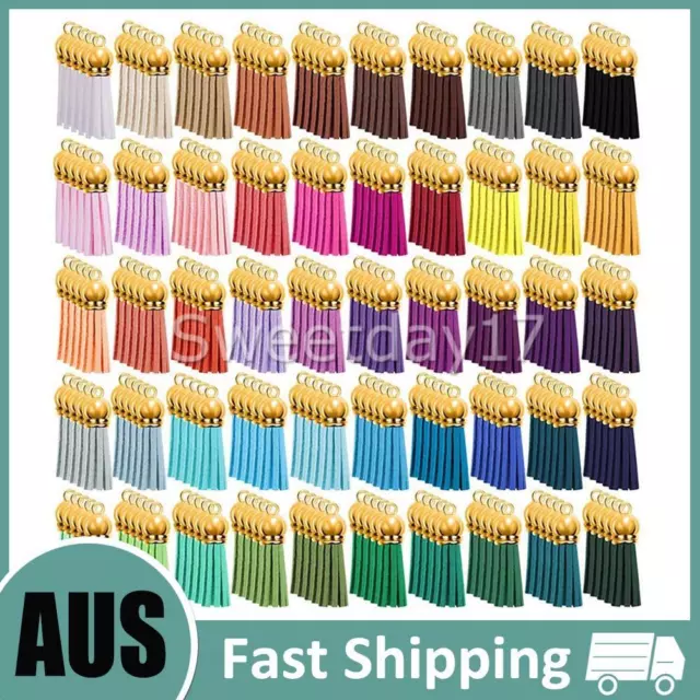 250Pcs/Set Keychain Tassels Bulk Colored Leather Tassel Pendants for DIY  Keychain and Craft
