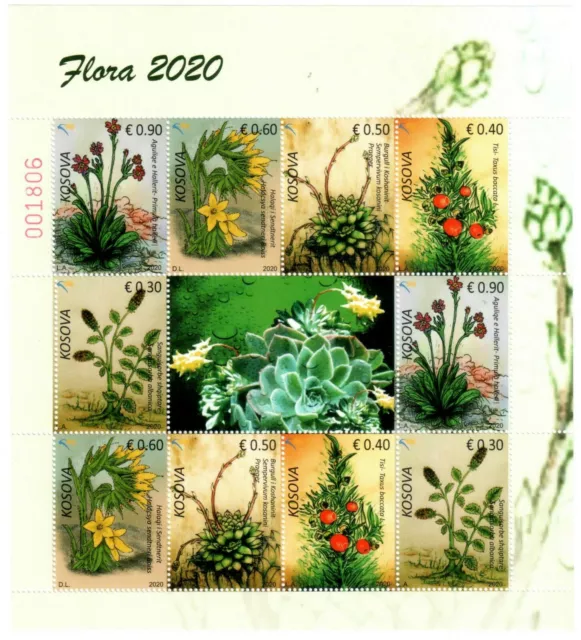 Kosovo Stamps 2020. Flora. Souvenir Sheet MNH