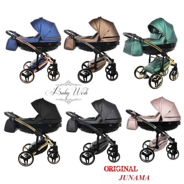 JUNAMA FLUO V2 PRAM STROLLER 2in1 3in1 ISOFIX CARRYCOT + PUSHCHAIR + CAR SEAT