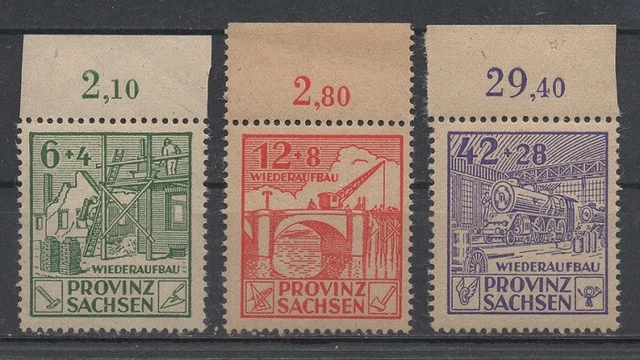 :SBZ-Provinz Sachsen 87A - 89A OR  (Wiederaufbau) postfrisch