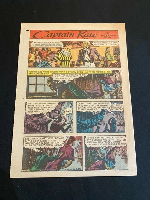 #T01 CAPTAIN KATE Lot of 28 Sunday Tabloid Full Page Comic Strips 1971
