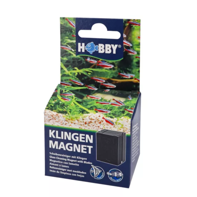 Hobby Klingenmagnet - Magnet Scheibenreiniger Aquarium Algenmagnet Algen