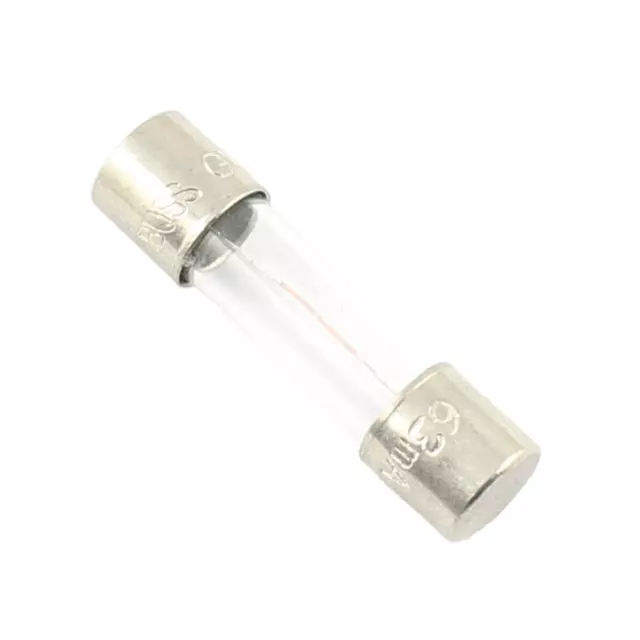 5Pcs Bussmann 5 x 20mm Slow Blow Time Delay GMC Tube Glass Fuse 250V 63mA 0.063A