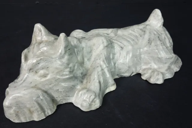 Schnauzer Dog Gray Shelf Decor Scottie Sculpture Figurine