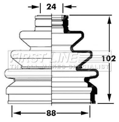 First Line Driveshaft Bellow CV Joint Boot Kit FCB2397 - 5 YEAR WARRANTY