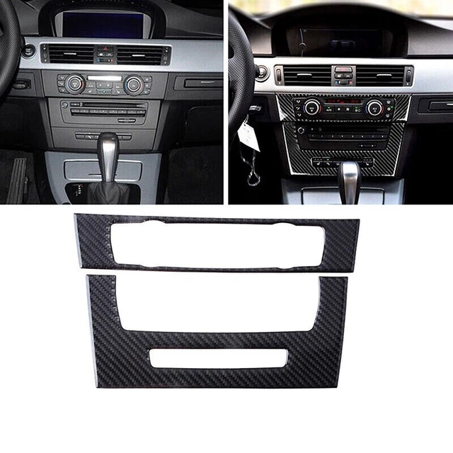 CARBON FIBER INTERIOR CD Panel Cover Trim For BMW 3-Series E90 E92 2005 ...