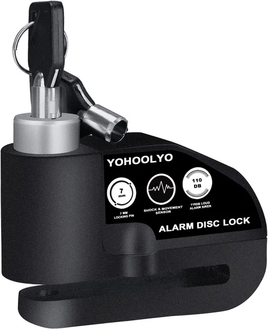 Lucchetto Antifurto Moto Bloccadisco Moto Impermeabile Con Allarme Sonoro 110DB